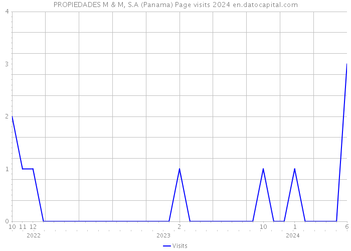 PROPIEDADES M & M, S.A (Panama) Page visits 2024 