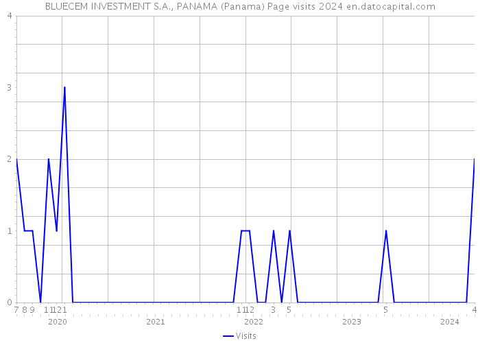 BLUECEM INVESTMENT S.A., PANAMA (Panama) Page visits 2024 