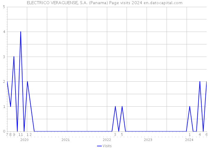 ELECTRICO VERAGUENSE, S.A. (Panama) Page visits 2024 