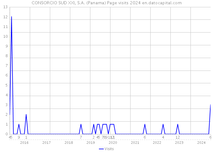 CONSORCIO SUD XXI, S.A. (Panama) Page visits 2024 