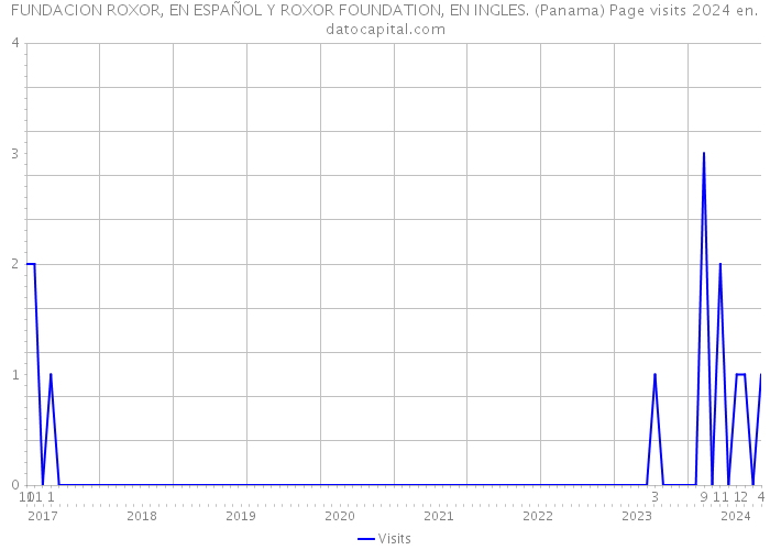 FUNDACION ROXOR, EN ESPAÑOL Y ROXOR FOUNDATION, EN INGLES. (Panama) Page visits 2024 