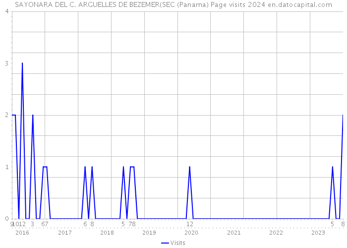 SAYONARA DEL C. ARGUELLES DE BEZEMER(SEC (Panama) Page visits 2024 