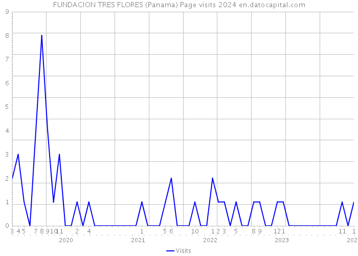 FUNDACION TRES FLORES (Panama) Page visits 2024 