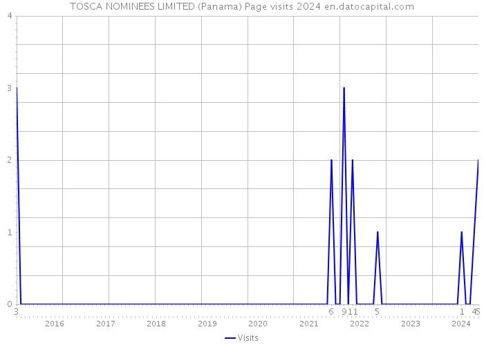 TOSCA NOMINEES LIMITED (Panama) Page visits 2024 