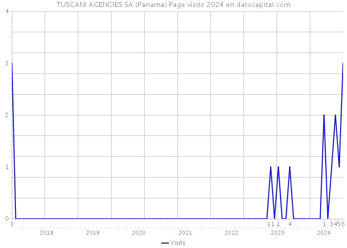 TUSCANI AGENCIES SA (Panama) Page visits 2024 