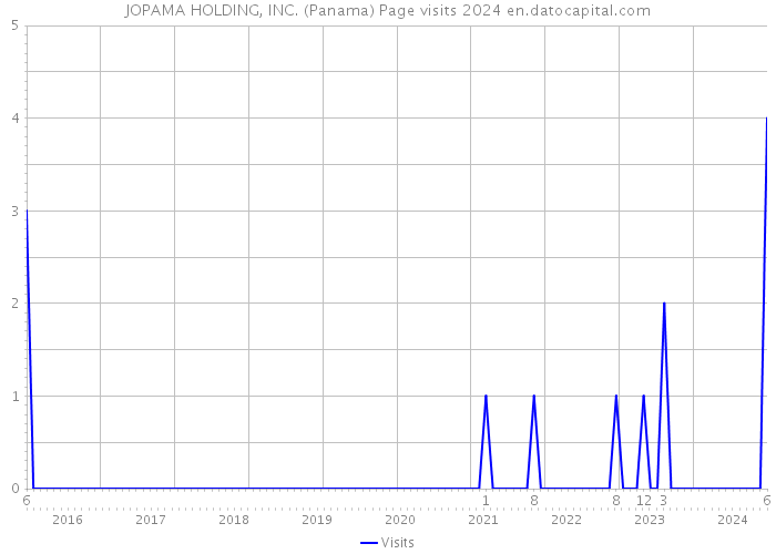 JOPAMA HOLDING, INC. (Panama) Page visits 2024 