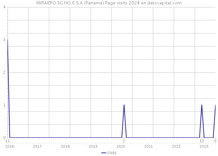 MIRAERO SG NO.6 S.A (Panama) Page visits 2024 
