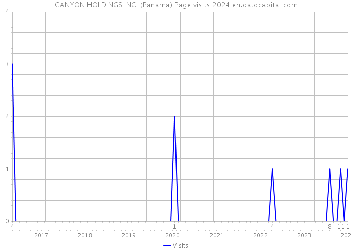 CANYON HOLDINGS INC. (Panama) Page visits 2024 