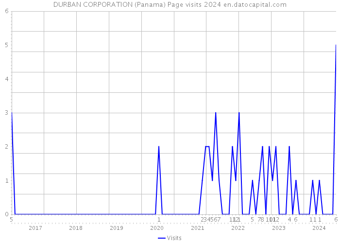 DURBAN CORPORATION (Panama) Page visits 2024 