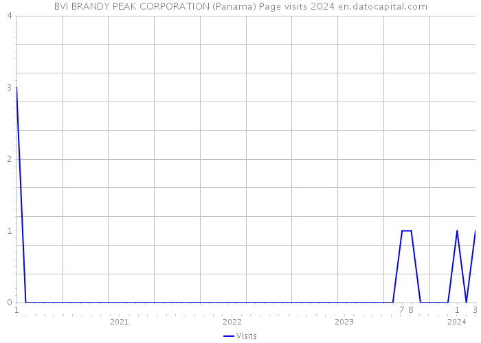 BVI BRANDY PEAK CORPORATION (Panama) Page visits 2024 