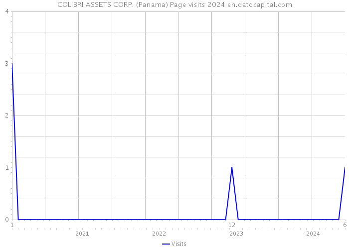 COLIBRI ASSETS CORP. (Panama) Page visits 2024 