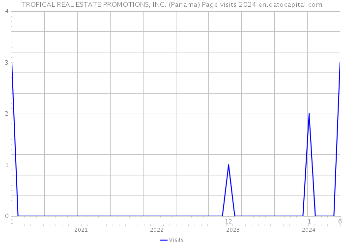 TROPICAL REAL ESTATE PROMOTIONS, INC. (Panama) Page visits 2024 