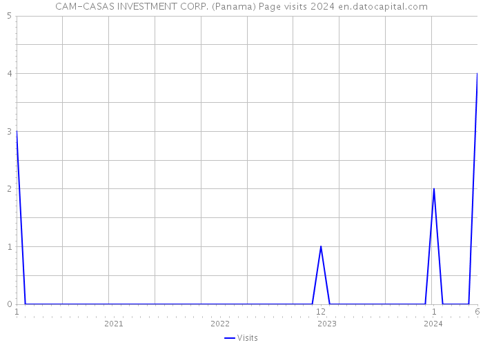 CAM-CASAS INVESTMENT CORP. (Panama) Page visits 2024 