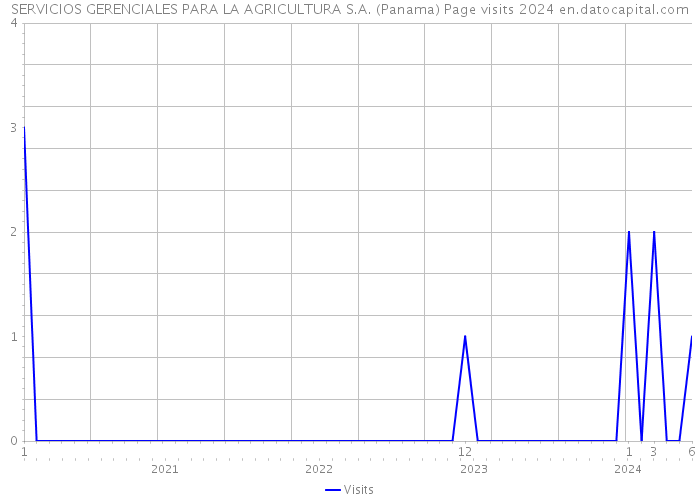 SERVICIOS GERENCIALES PARA LA AGRICULTURA S.A. (Panama) Page visits 2024 