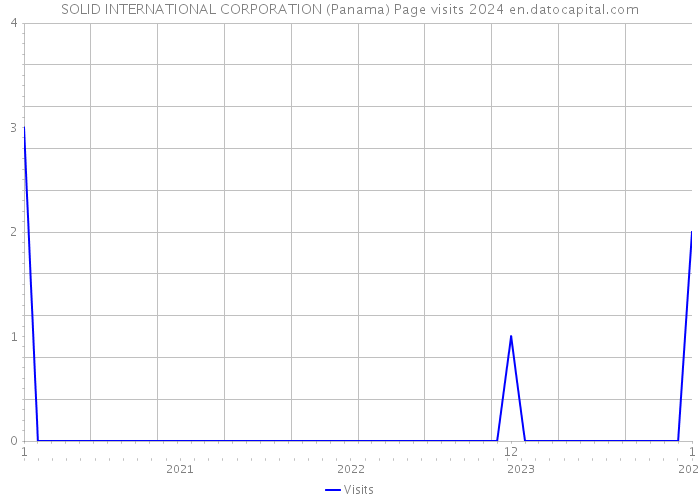 SOLID INTERNATIONAL CORPORATION (Panama) Page visits 2024 