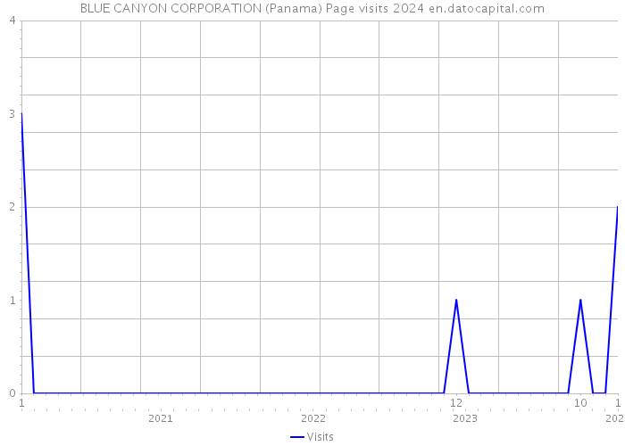 BLUE CANYON CORPORATION (Panama) Page visits 2024 