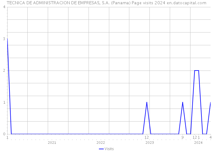 TECNICA DE ADMINISTRACION DE EMPRESAS, S.A. (Panama) Page visits 2024 