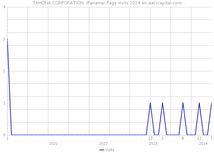 TAHONA CORPORATION. (Panama) Page visits 2024 