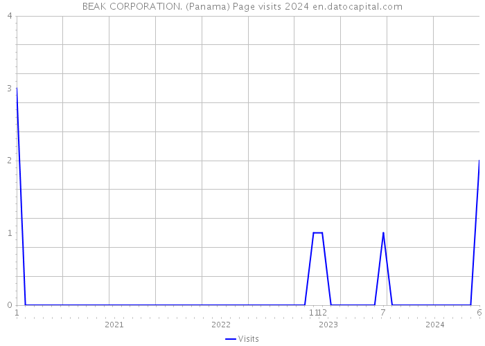 BEAK CORPORATION. (Panama) Page visits 2024 