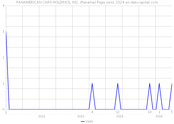 PANAMERICAN CARS HOLDINGS, INC. (Panama) Page visits 2024 