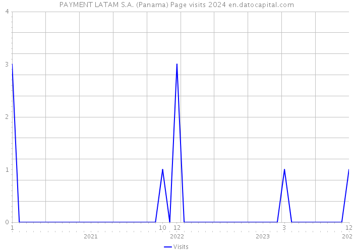 PAYMENT LATAM S.A. (Panama) Page visits 2024 