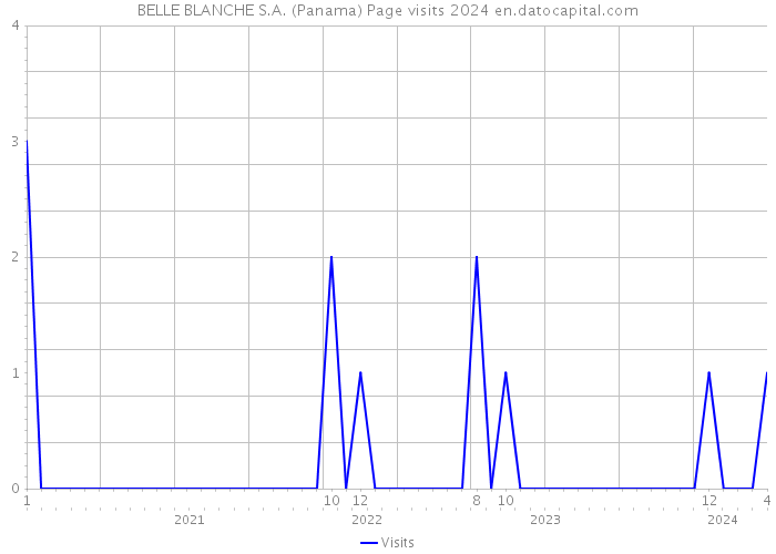 BELLE BLANCHE S.A. (Panama) Page visits 2024 