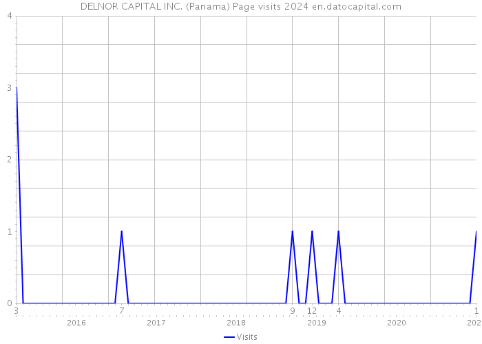 DELNOR CAPITAL INC. (Panama) Page visits 2024 