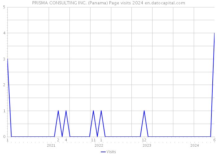 PRISMA CONSULTING INC. (Panama) Page visits 2024 