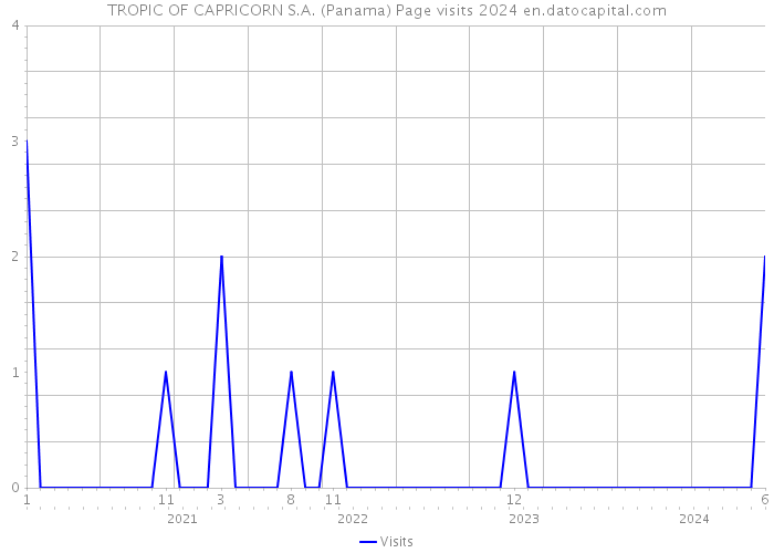 TROPIC OF CAPRICORN S.A. (Panama) Page visits 2024 