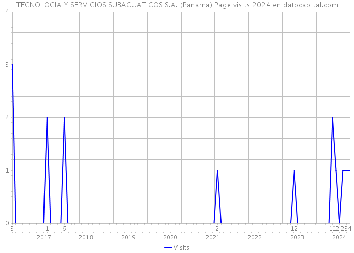 TECNOLOGIA Y SERVICIOS SUBACUATICOS S.A. (Panama) Page visits 2024 