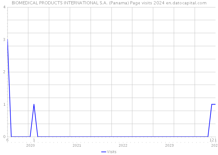 BIOMEDICAL PRODUCTS INTERNATIONAL S.A. (Panama) Page visits 2024 