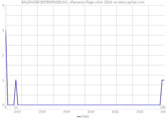 BALDINGER ENTERPRISES INC. (Panama) Page visits 2024 