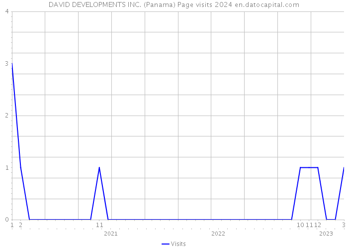 DAVID DEVELOPMENTS INC. (Panama) Page visits 2024 