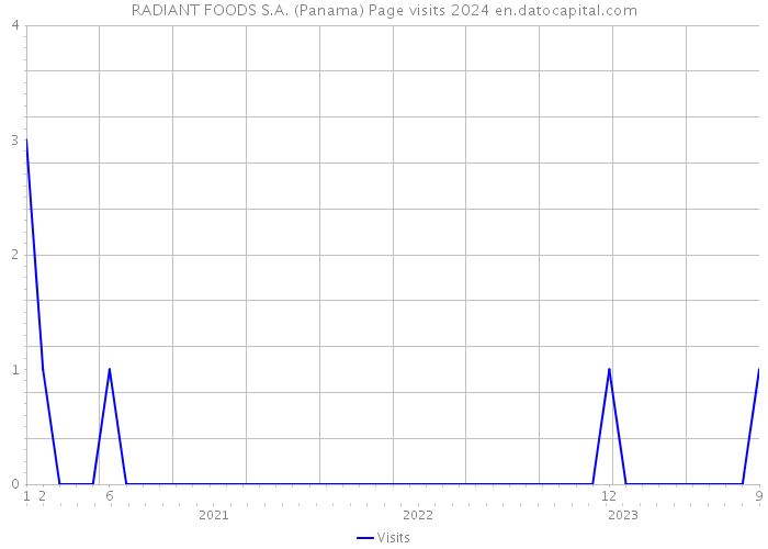 RADIANT FOODS S.A. (Panama) Page visits 2024 