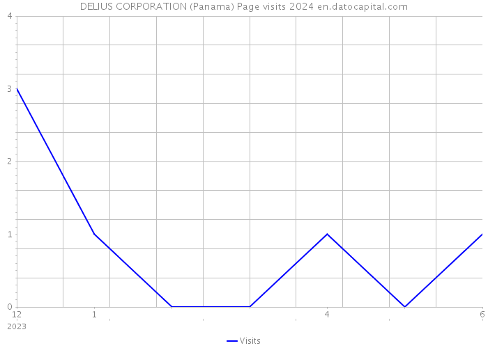 DELIUS CORPORATION (Panama) Page visits 2024 