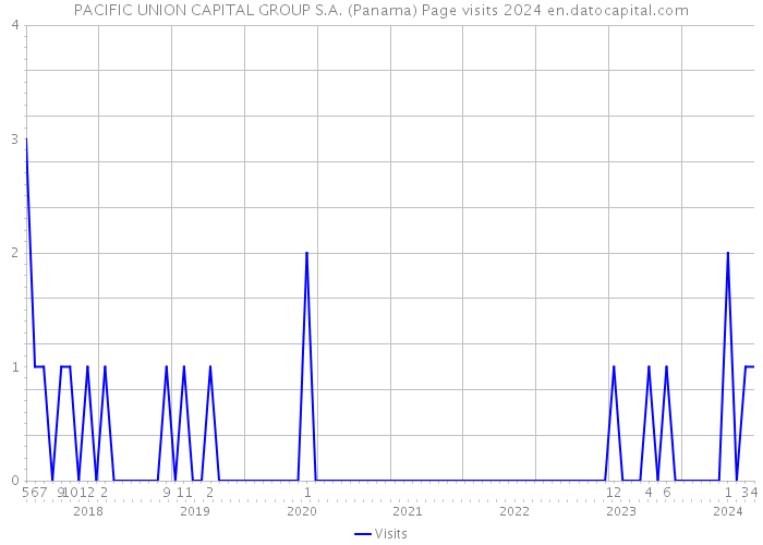 PACIFIC UNION CAPITAL GROUP S.A. (Panama) Page visits 2024 