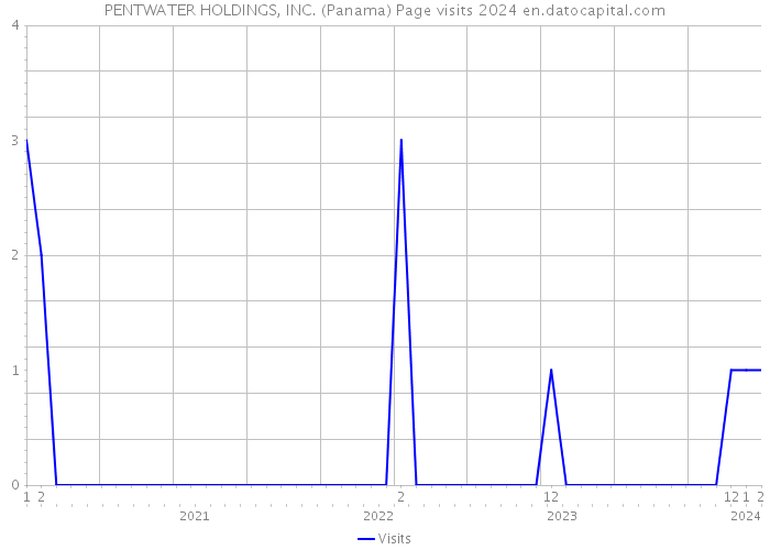 PENTWATER HOLDINGS, INC. (Panama) Page visits 2024 