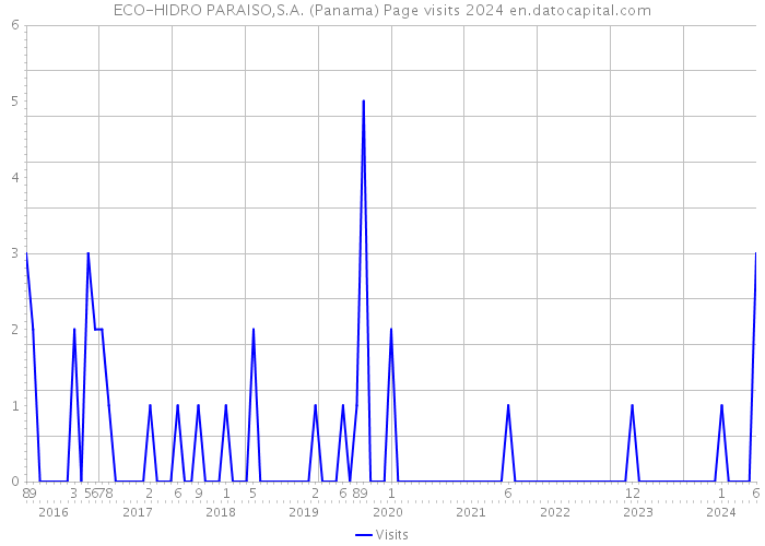 ECO-HIDRO PARAISO,S.A. (Panama) Page visits 2024 
