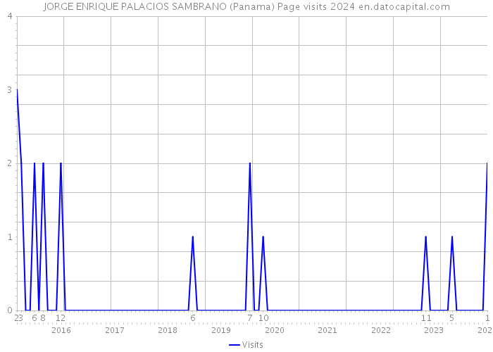 JORGE ENRIQUE PALACIOS SAMBRANO (Panama) Page visits 2024 