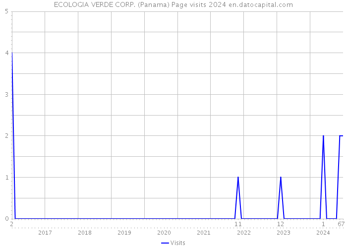 ECOLOGIA VERDE CORP. (Panama) Page visits 2024 