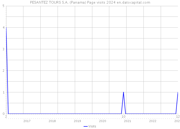 PESANTEZ TOURS S.A. (Panama) Page visits 2024 
