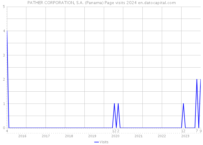 PATHER CORPORATION, S.A. (Panama) Page visits 2024 