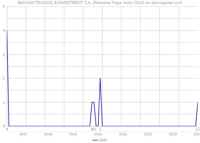 BANYAN TRADING & INVESTMENT S.A. (Panama) Page visits 2024 