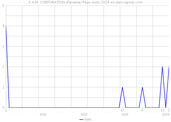 F.A.M. CORPORATION (Panama) Page visits 2024 