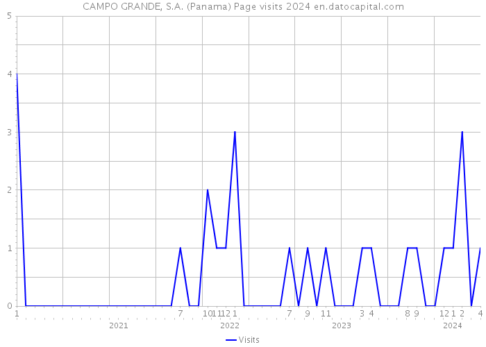 CAMPO GRANDE, S.A. (Panama) Page visits 2024 