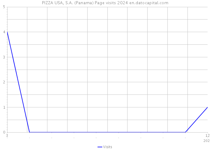 PIZZA USA, S.A. (Panama) Page visits 2024 