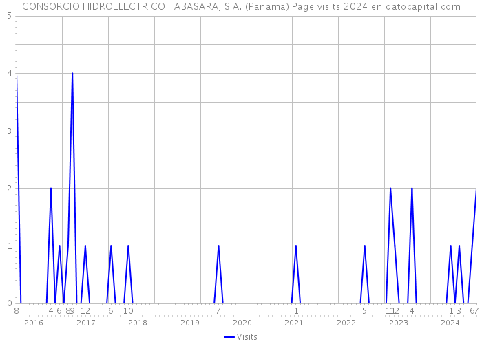 CONSORCIO HIDROELECTRICO TABASARA, S.A. (Panama) Page visits 2024 