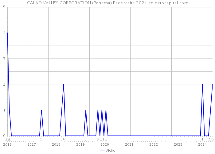 CALAO VALLEY CORPORATION (Panama) Page visits 2024 