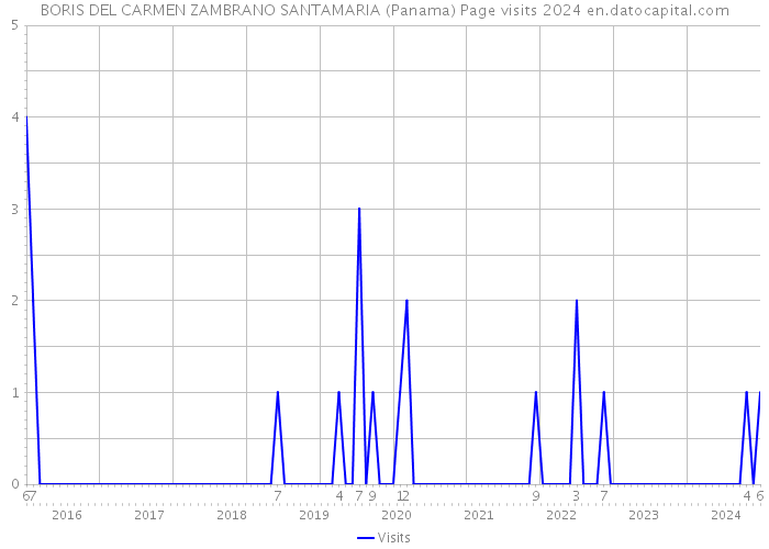 BORIS DEL CARMEN ZAMBRANO SANTAMARIA (Panama) Page visits 2024 