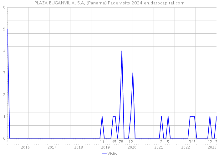 PLAZA BUGANVILIA, S,A, (Panama) Page visits 2024 